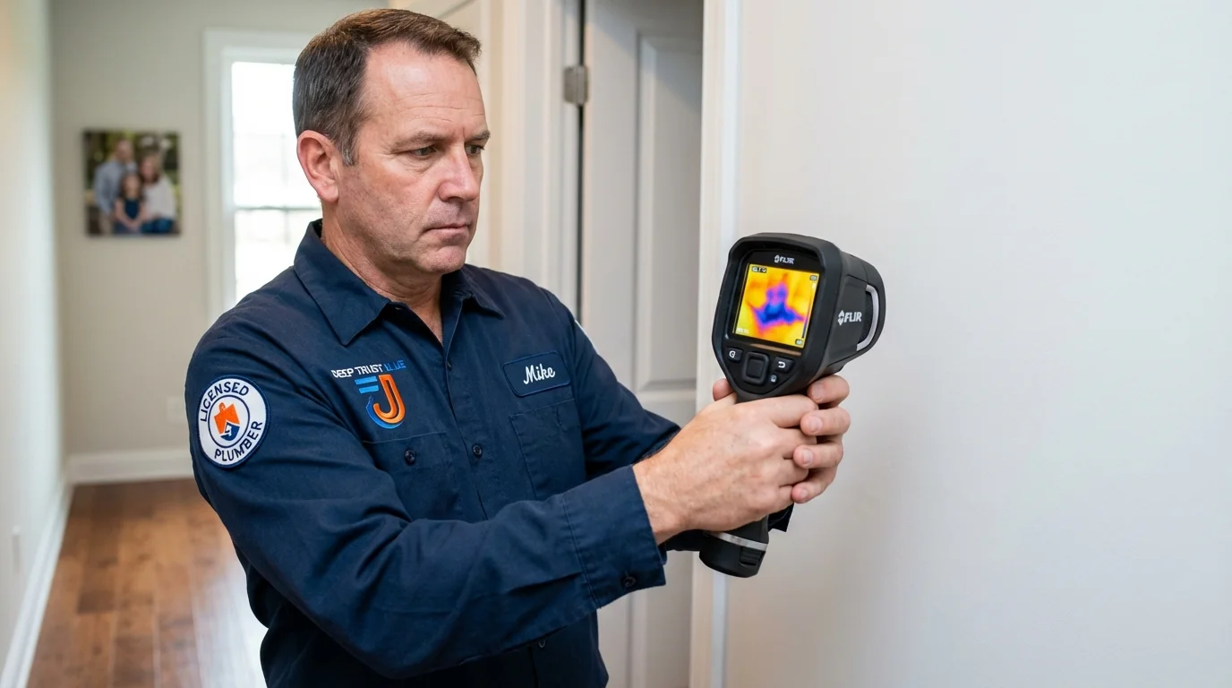Thermal imaging leak detection by Johns Plumbing LLC in Framingham